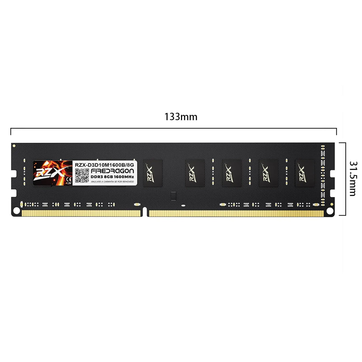 RZX DDR3 Memoria 8GB 4GB 1.5V 240pin 1600MHz
