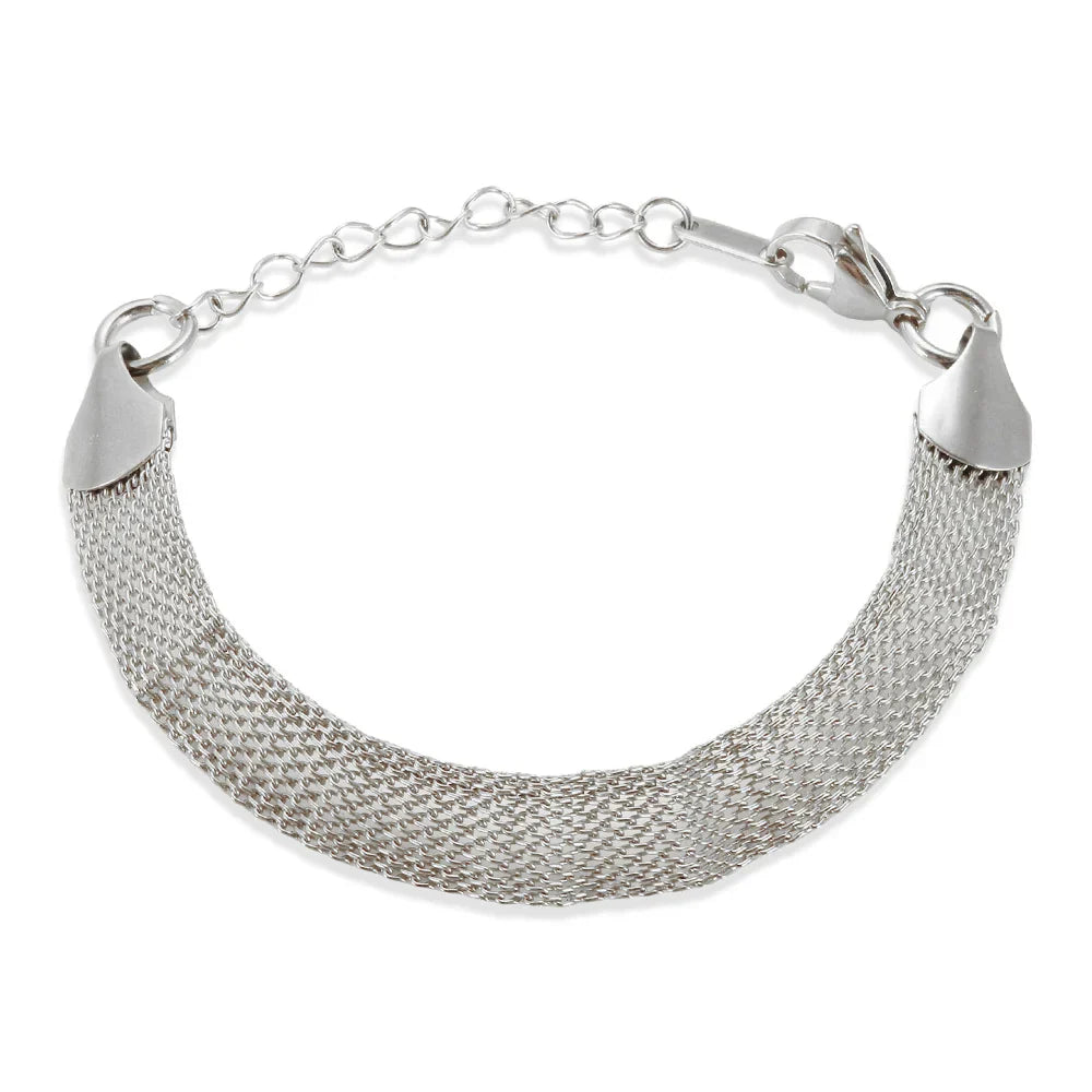 Luxury Cubic Zirconia Paneled Cuban Chain Bracelet 316L