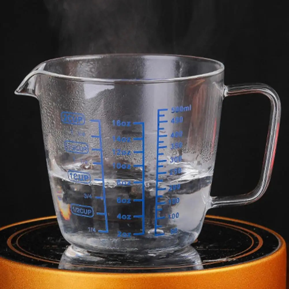 250ml/500ml Heat Resisting Glass Measuring Cup With Handle