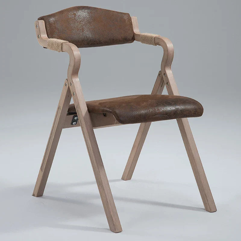 Wood Folding Dining Chair Vanity Salon Outdoor Camping