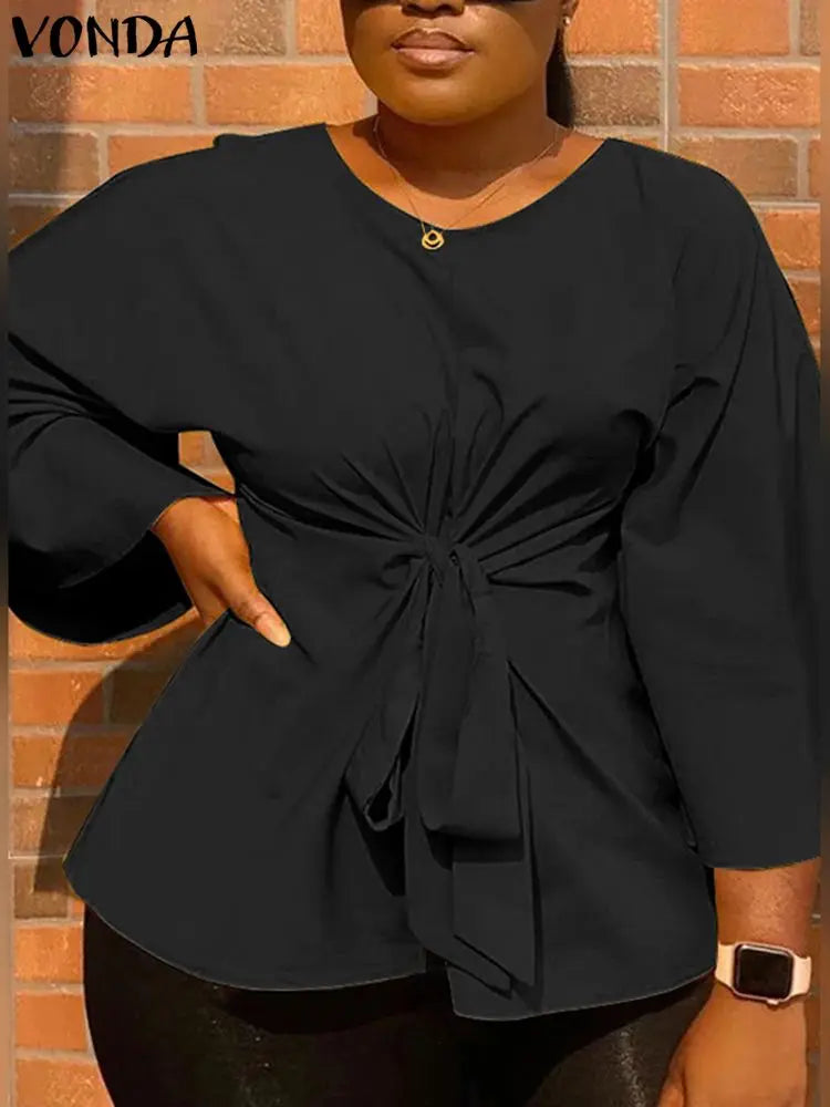 Plus Size VONDA Women Fashion Blouse 34 Sleeve
