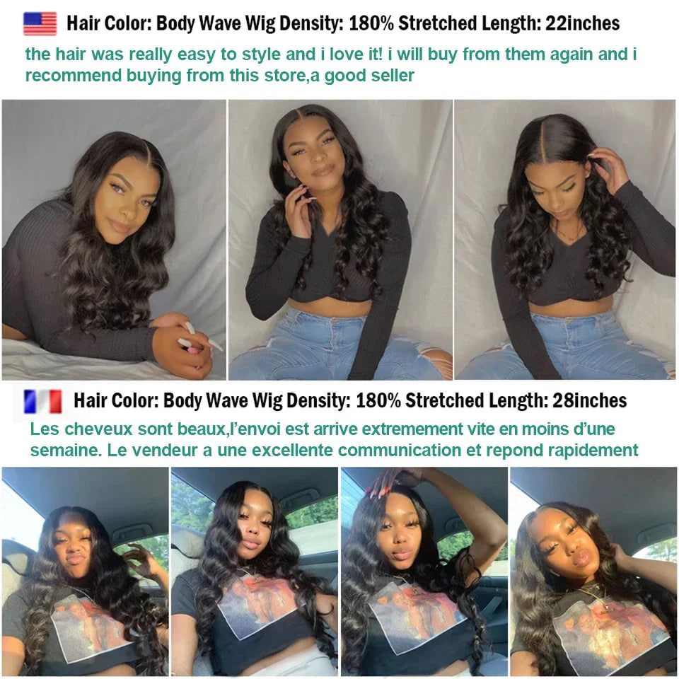 13X6 Brazilian Body Wave Wigs Human Hair Lace