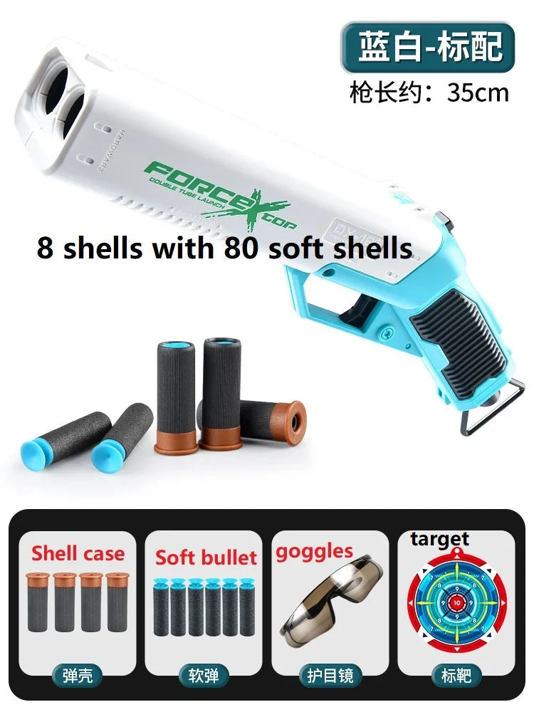 New Toy Gun Double-Barreled Soft Bullet Gun Toy