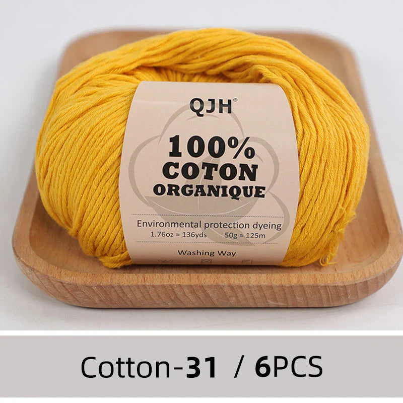QJH 100% Cotton Yarn, Cotton Baby Sport Weight