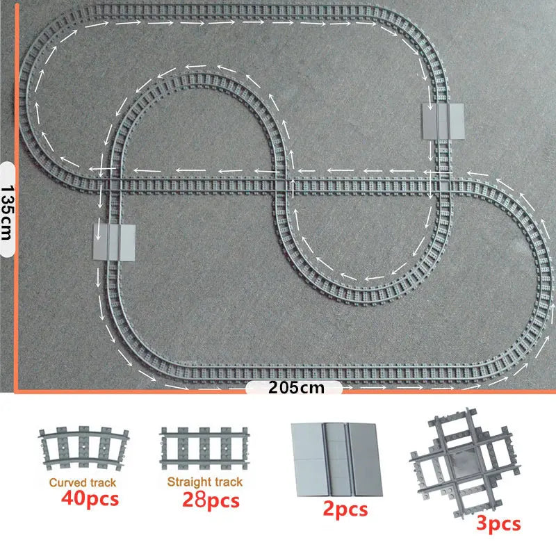 City Train Tracks Forked Flexible Railway Bridge Rail