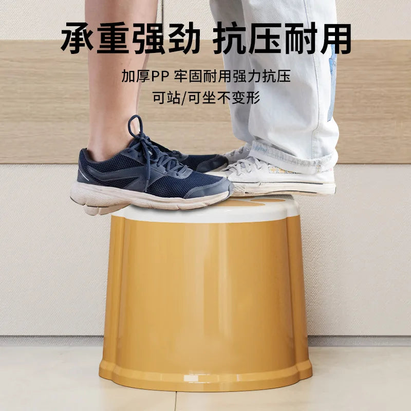 Thickened small stool plastic chair for shoes stool