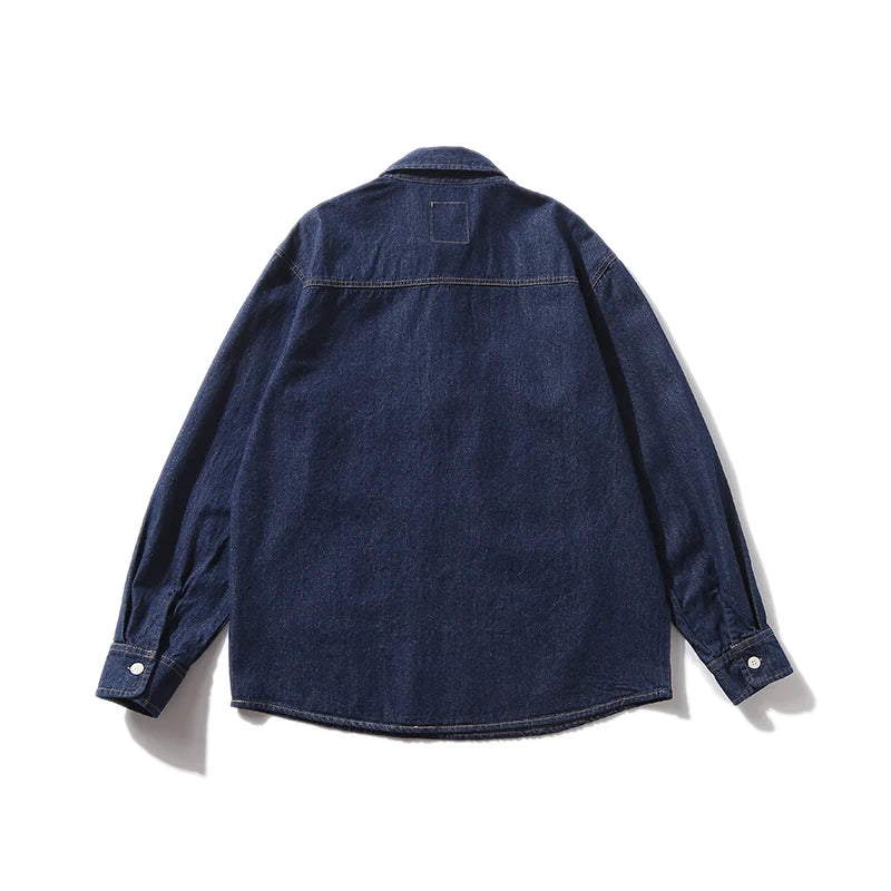 Men Streetwear Vintage Fashion Loose Casual Long Sleeve