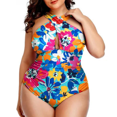 2024 Summer Women Plus Size One Piece Swimsuits