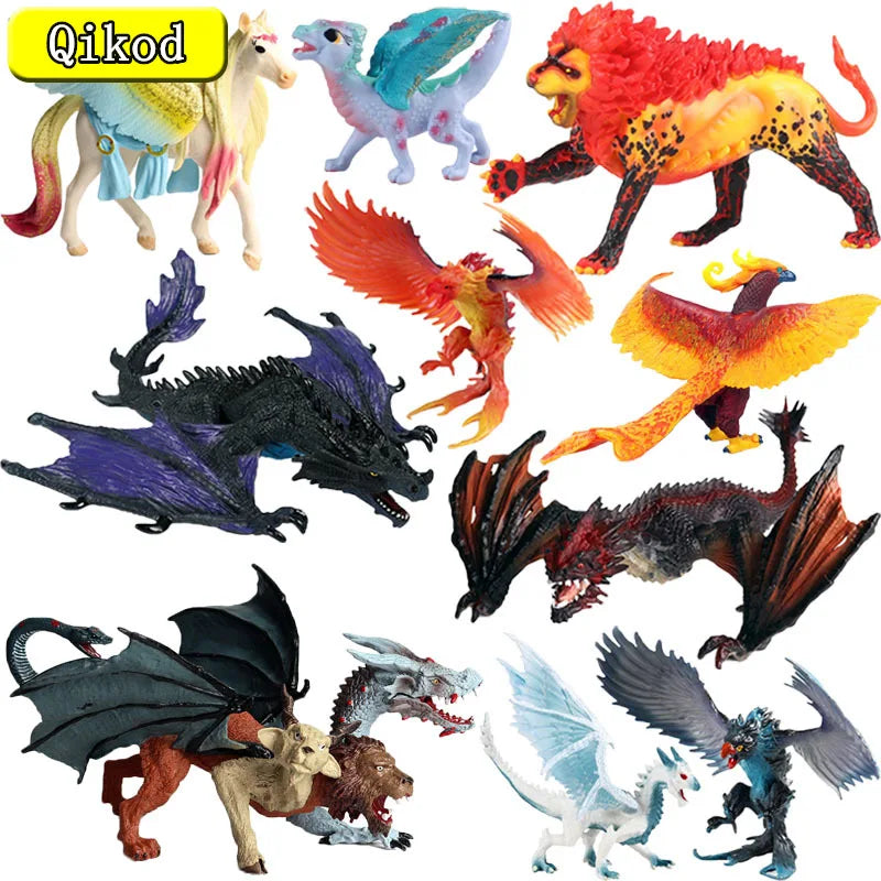 simulation dragon figurines model Savage Flying Magic Dragon