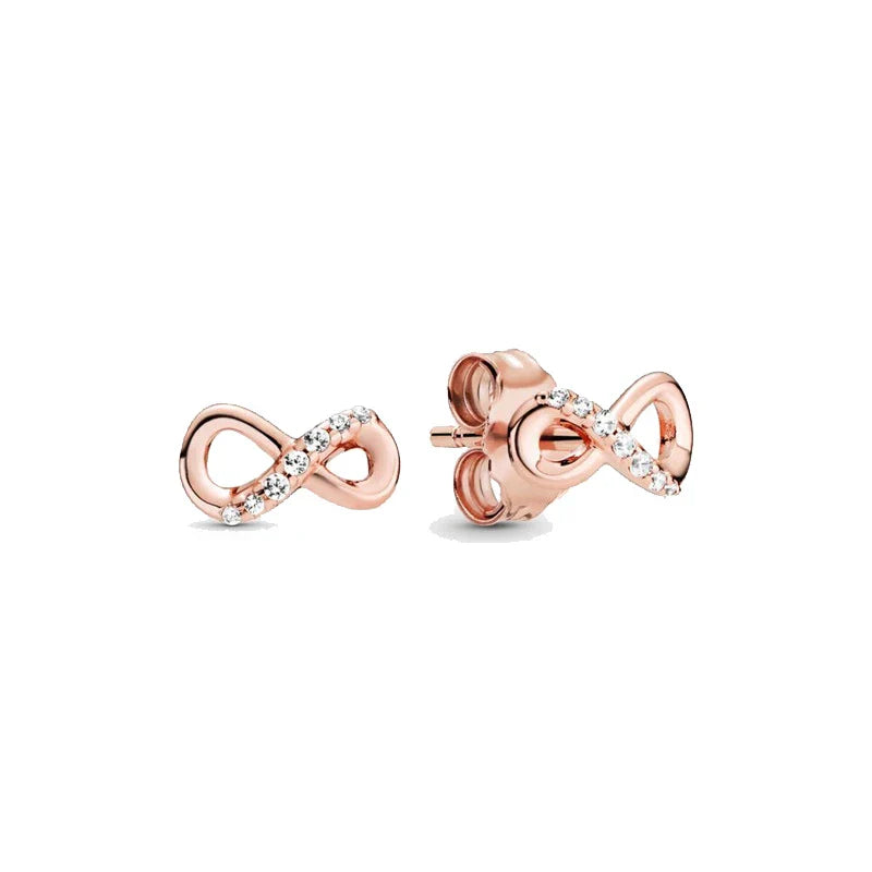 Rose Gold Hoop Earrings For Women 925 Silver