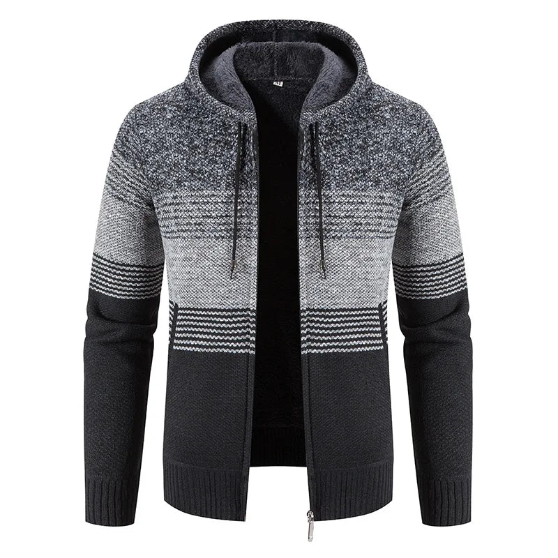 Autumn Winter Warm Cardigan Male Thick Knit Sweaters