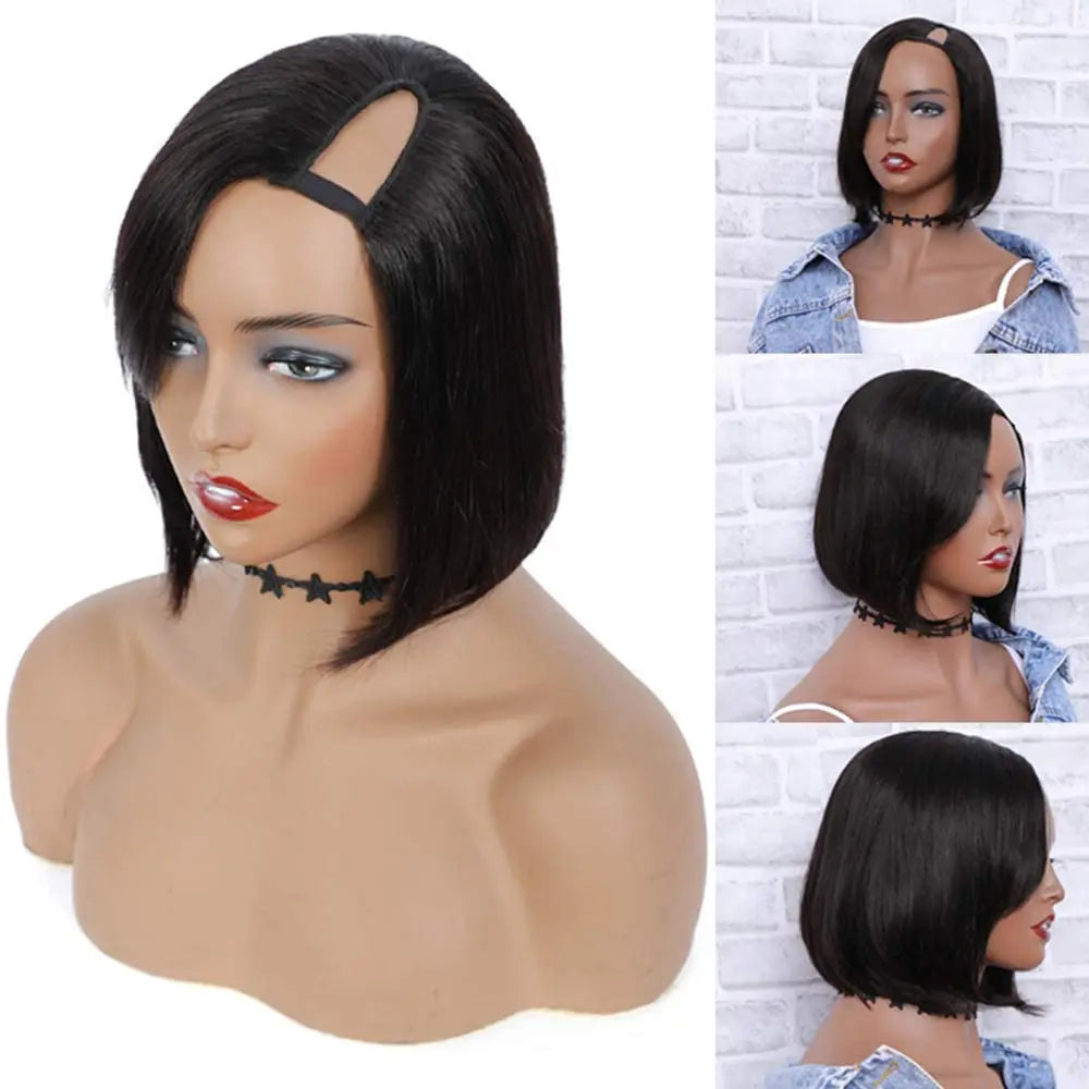U Part Bob Wig Left Side U Part