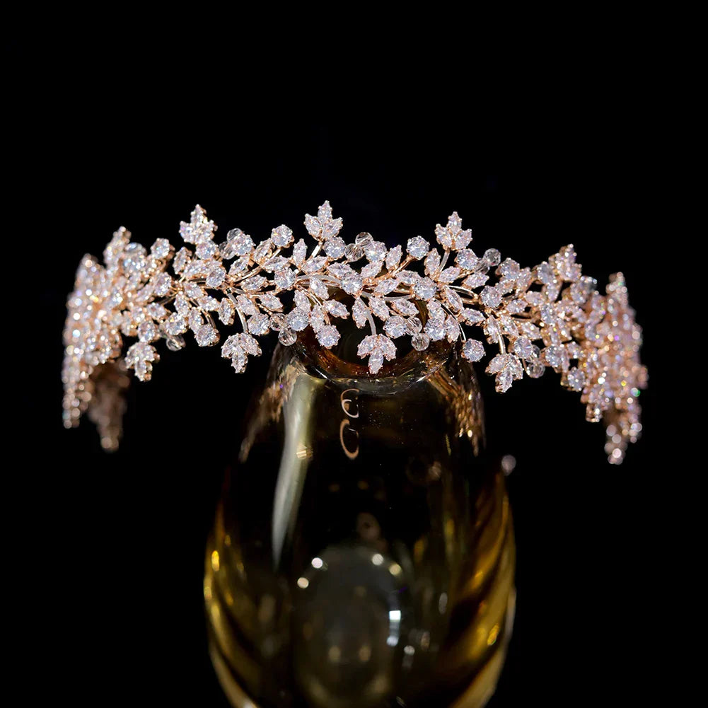 Bridal Headwear Hair Accessories Jewelry,Crowns For Women Wedding Accessories,Cubic Zirconia Crown,Tiara,Bridesmaid Gift
