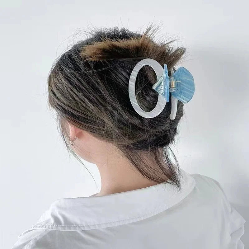 Muweordy Diamond Design Acetate Hair Claw For Women