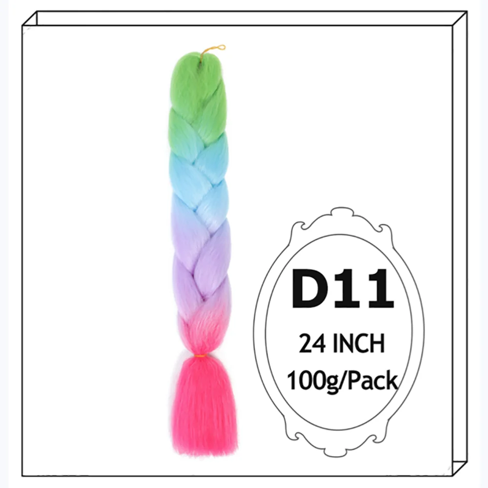 24Inch Synthetic Long Jumbo Ombre Braiding Hair For