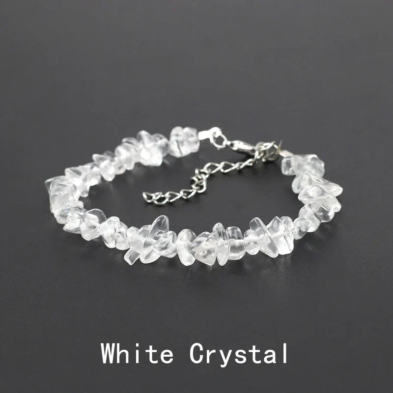 Natural Crystal Gemstone Irregular Energy Stone Bracelet Beads