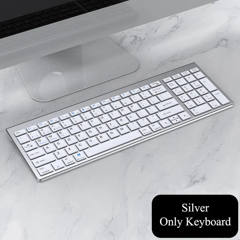 Wireless Bluetooth Keyboard Three-mode Silent Full-size Keyboard and