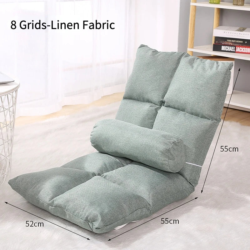 Portable Floor Chair Legless Tatami Chair with Back