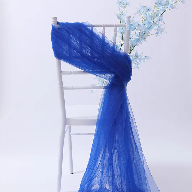 20pc/lot Tulle Sheer Organza Sashes For Wedding Banquet