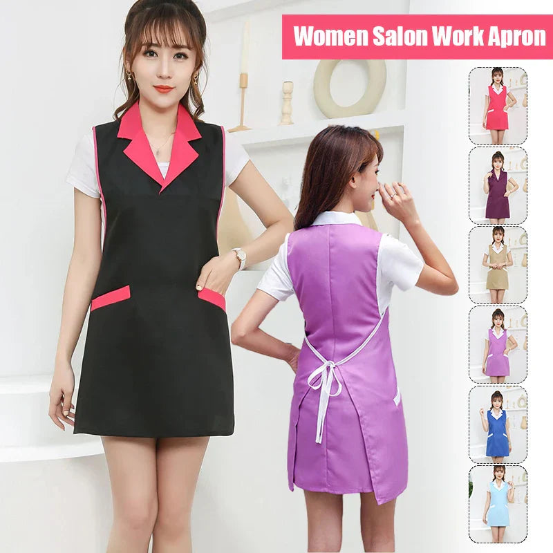 Women Salon Apron SPA Barber Shop Work Clothes