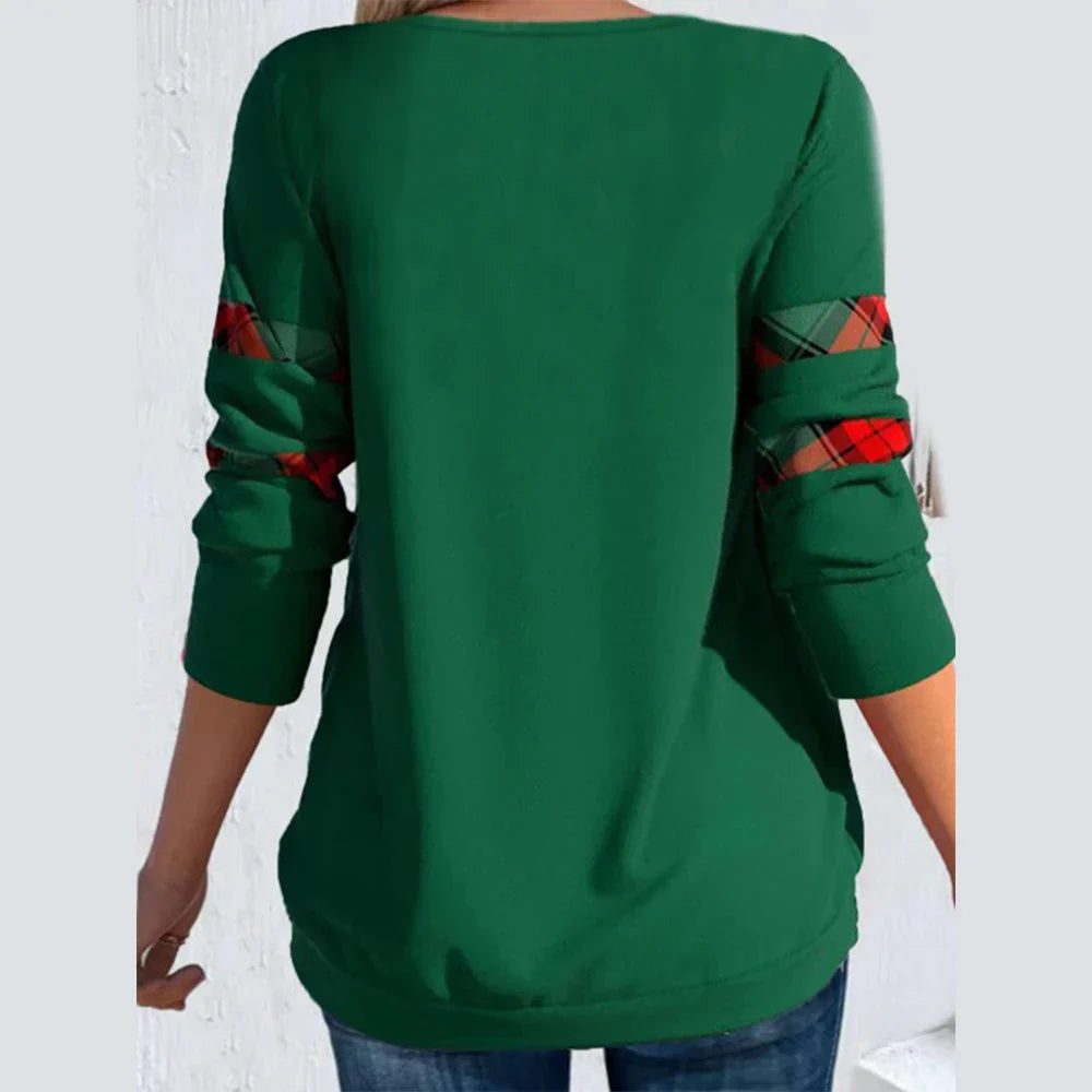 Women Autumn Winter Casual Long Sleeve VNeck Knitted