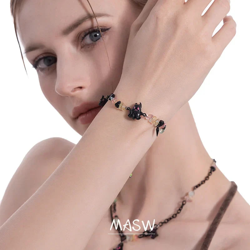 MASW Original Design Lovely Style Colorful Irregular Bead