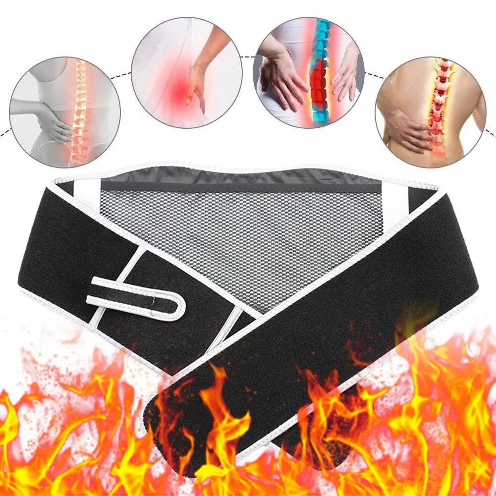 Waist Lumbar Back Pad Belt Heated Massage Back