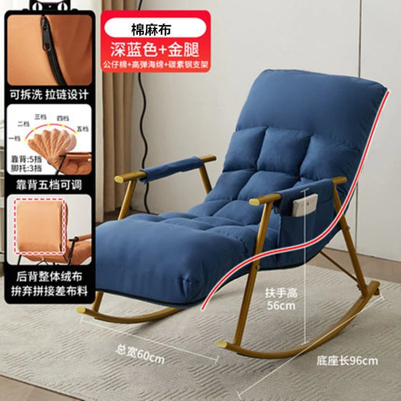 Recliner Nordic Lazy Sofas Rocking Chairs Living Room