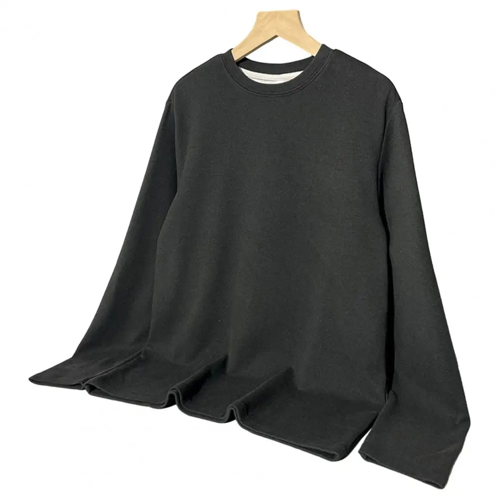 Men Autumn Winter Warm Bottoming Tops O-neck Long