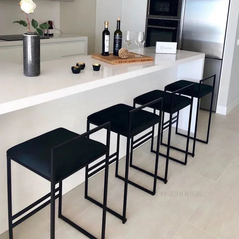 Reinforce Counter Bar Stool Metal Nordic Design European