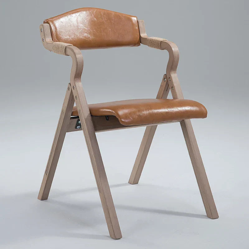 Wood Folding Dining Chair Vanity Salon Outdoor Camping