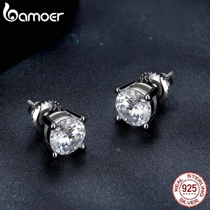 BAMOER Moissanite Earrings for Women Solid 925 Sterling