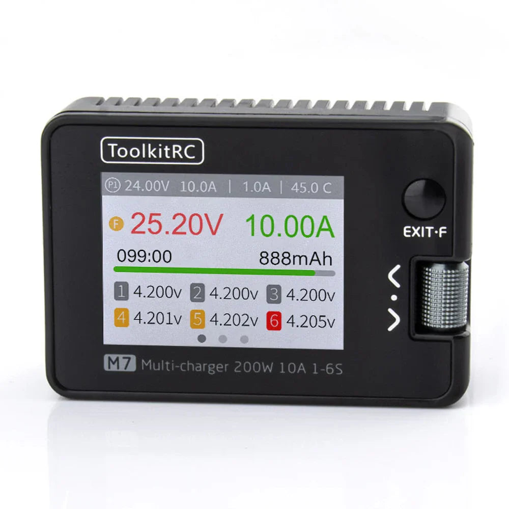 ToolkitRC M7 200W 10A DC Balance Charger/Discharger ADP100
