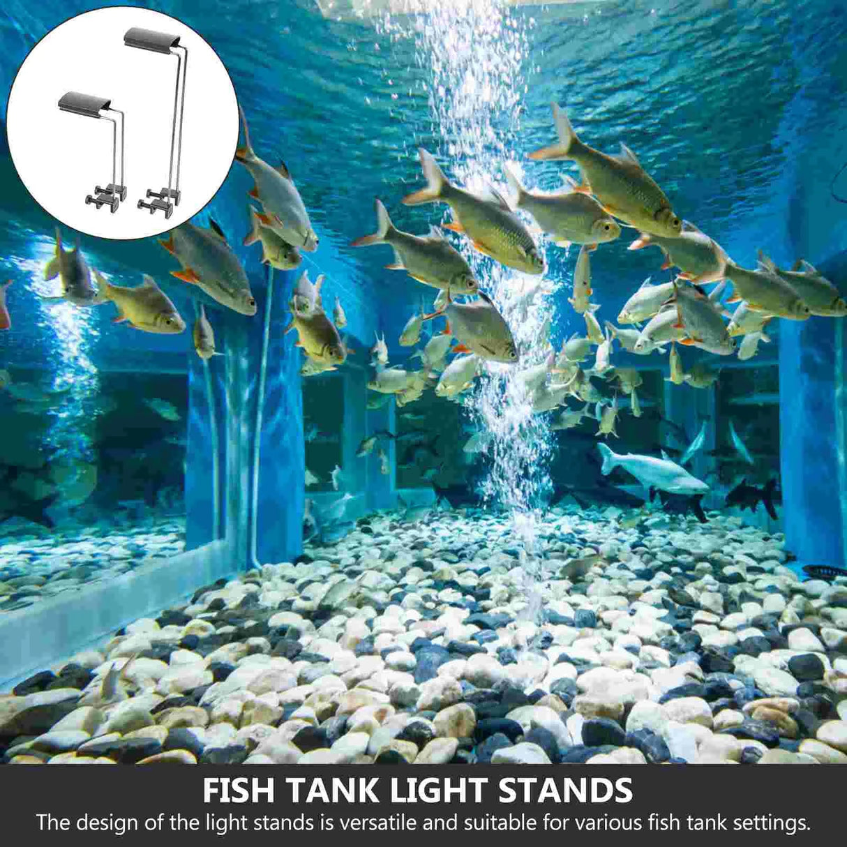 2 Pcs Aquatic Lamp Bracket Plastic Water Grass