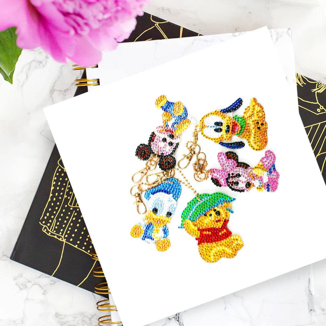 Disney animal key DIY Diamond Painting Keychain Embroidery