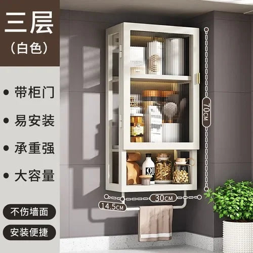 Wall Toilet Bathroom Cabinet Kitchen Organizer Closet Partitions