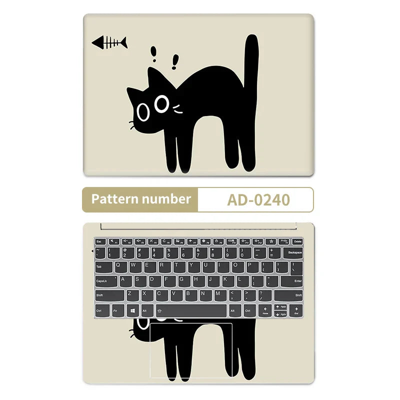 Laptop Skins Stickers Cat Cover Vinly Skin 13.3"15.6"17"Cartoon