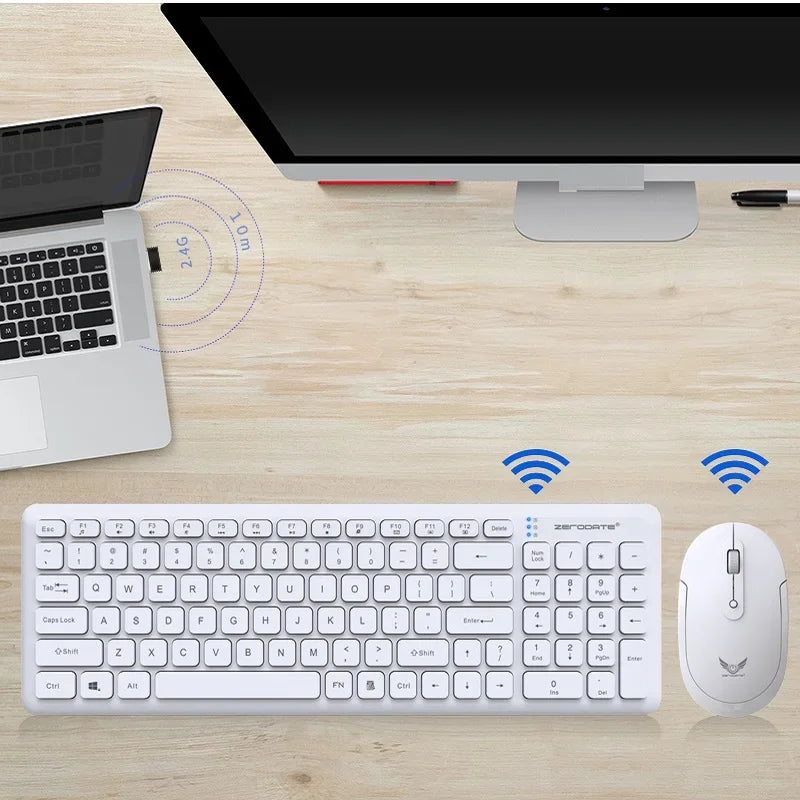 K902 2.4GHZ Wireless Keyboard And Mouse Combo Chocolate