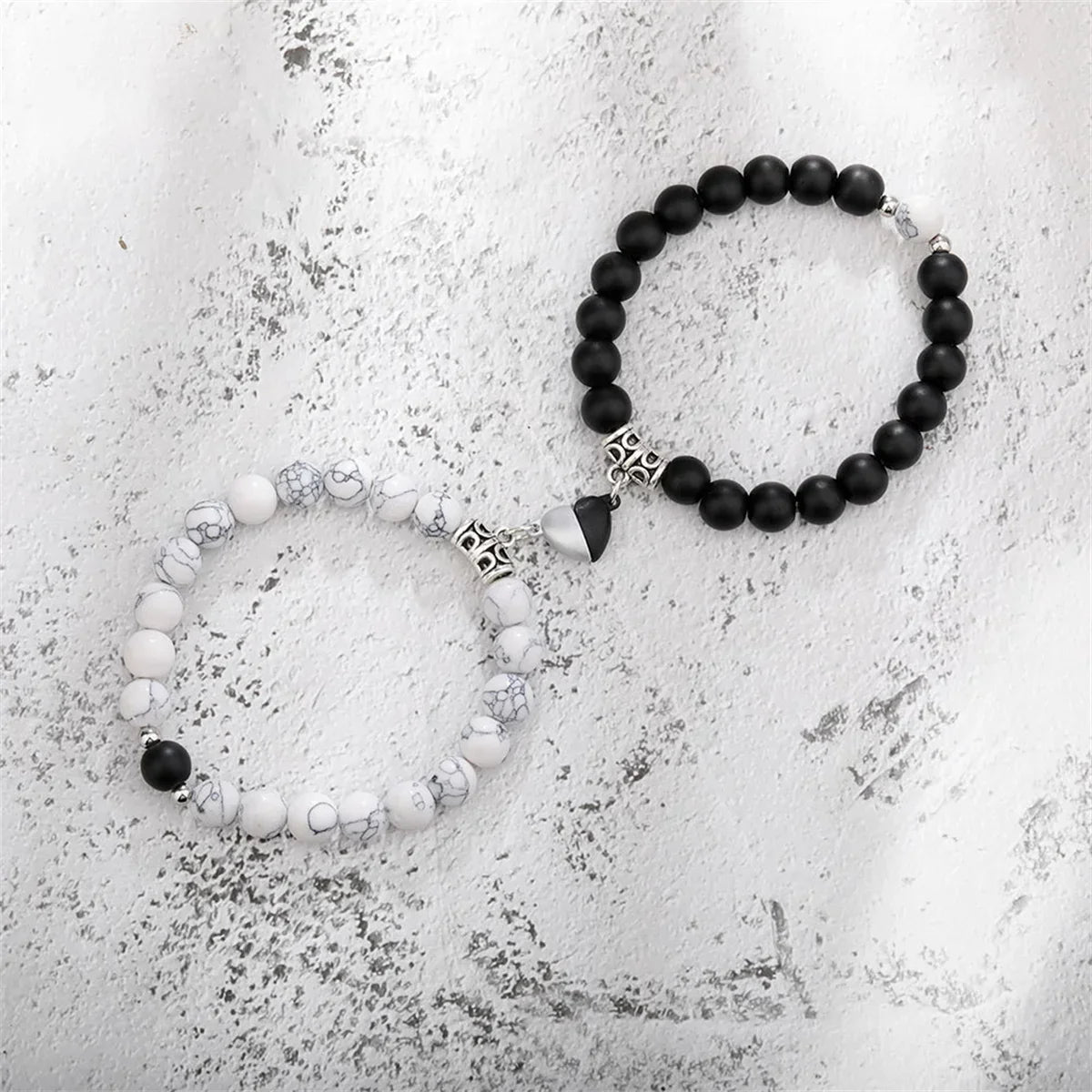 Hot Sale 2Pcs/Set Natural Stone Beads Bracelet For
