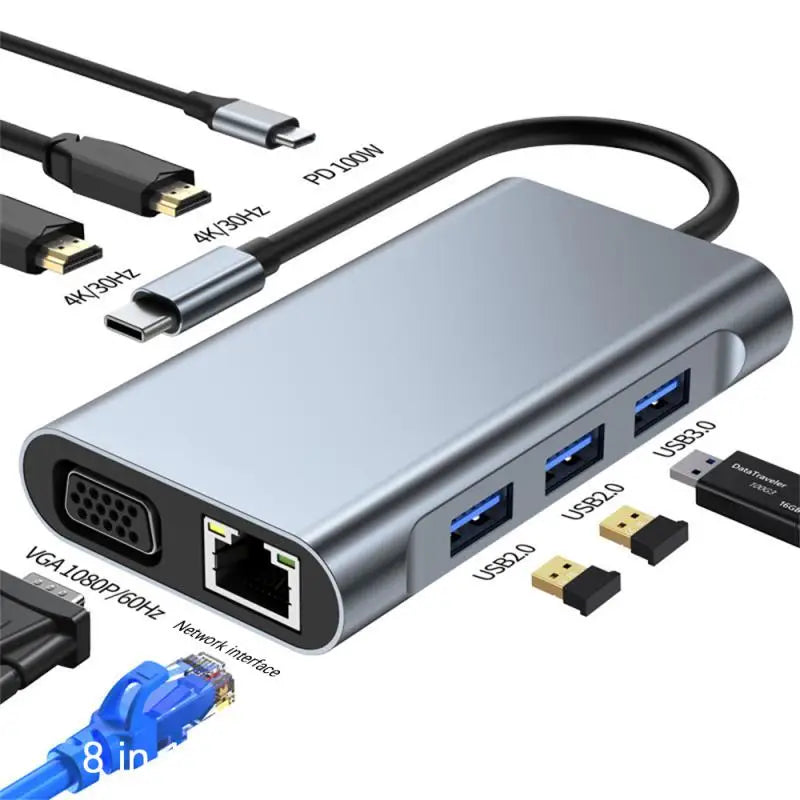 in 1 USB HUB 3.0 Type C Adapter