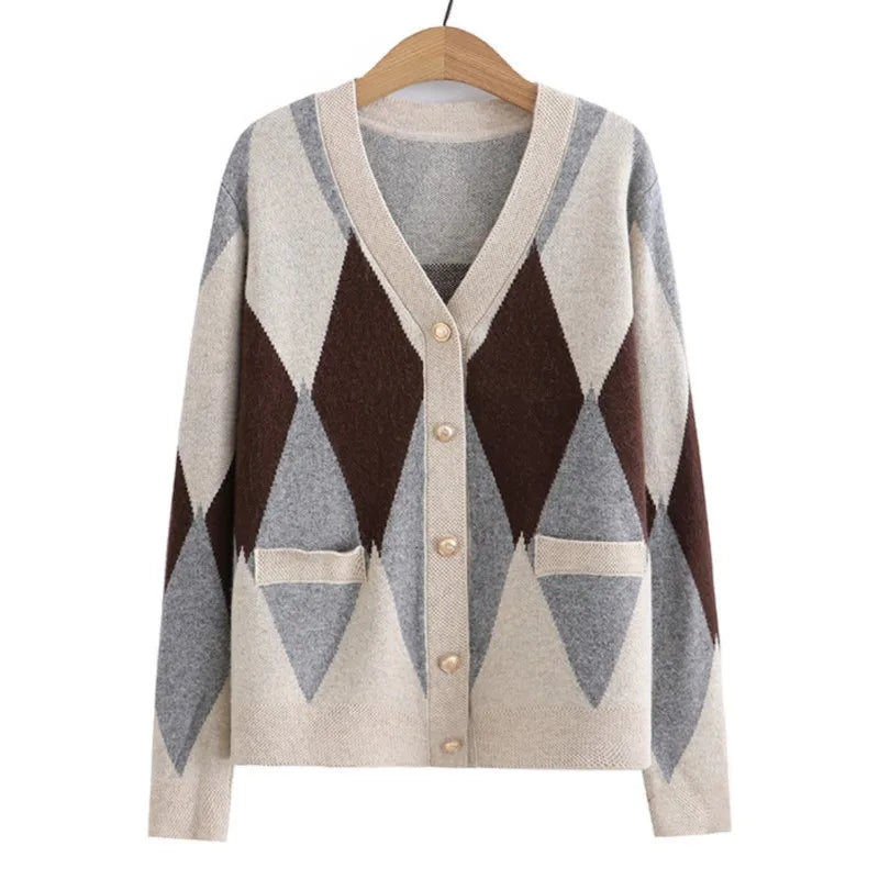 Plus Size Cardigan Women 2023 Spring Design Pocket