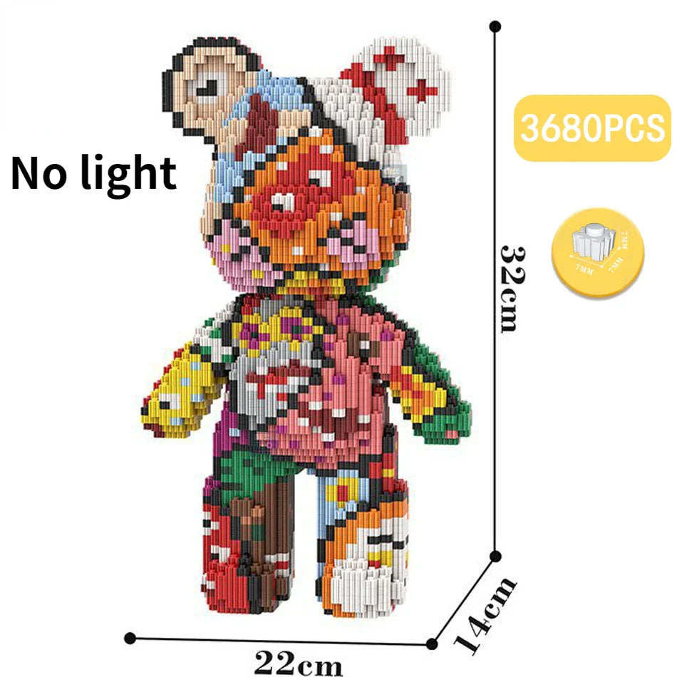 Cartoon Mini Love Violent Bear Bearbrick Colour Model