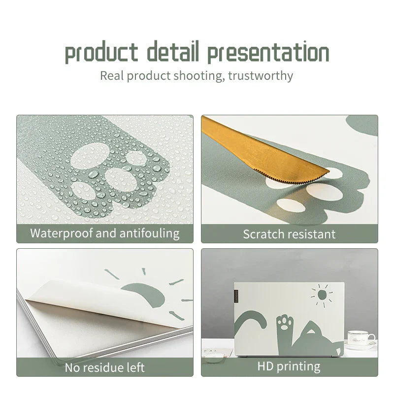 Laptop Skins Stickers Cat Cover Vinly Skin 13.3"15.6"17"Cartoon