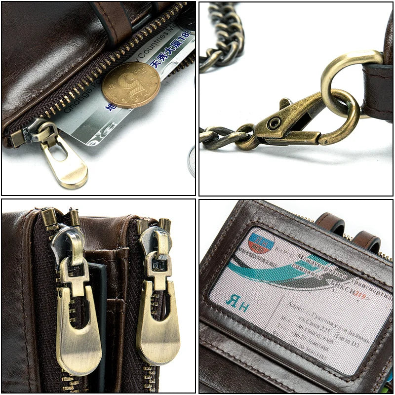 2024 Men’s RFID Genuine Leather Wallet
