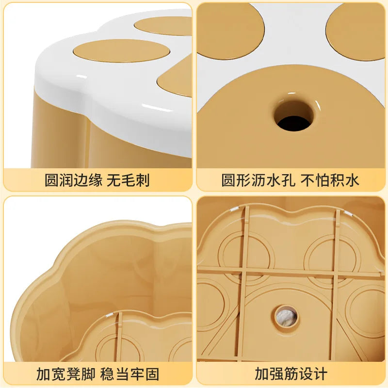Thickened small stool plastic chair for shoes stool
