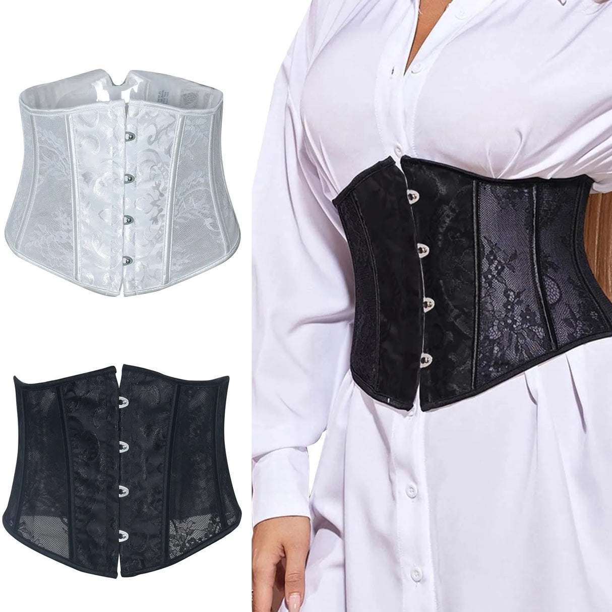 Sexy Gothic Corset Underbust Slimming Waist Trainer Corset