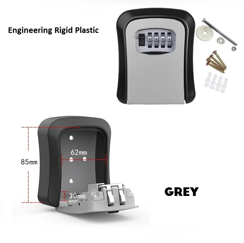Key Safe Box Weatherproof 4 Digit Combination Outdoor