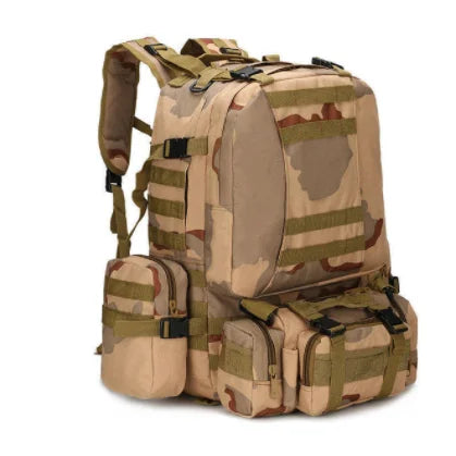 55L 4-in-1 Tactical Molle Backpack for Hiking & Camping