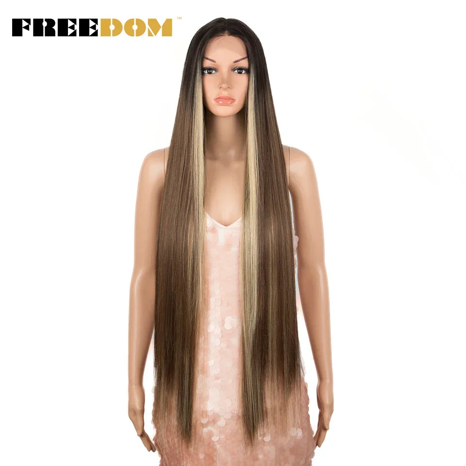 FREEDOM Synthetic Lace Front Wigs For Women Super