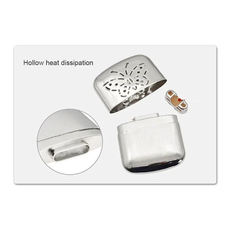 2pcs Zinc Alloy Pocket Hand Warmer Outdoor Small